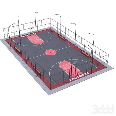 مدل سه بعدی زمین بسکتبال Basketball Field