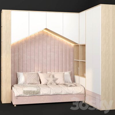 مدل سه بعدی تخت خواب کودک Childrens Furniture to Order 205