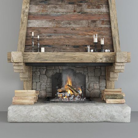 آبجکت شومینه Fireplace and decor