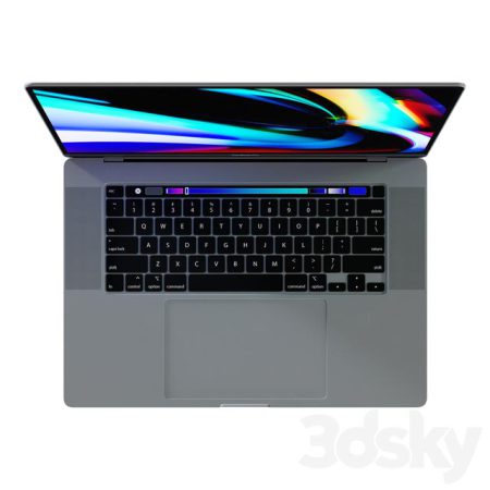 آبجکت لپتاپ MacBook Pro 16 Silver and Space Gray
