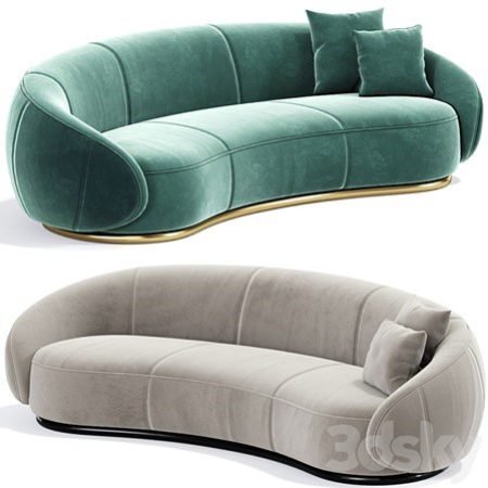 آبجکت مبلمان مدرن Ghidini long curved sofa