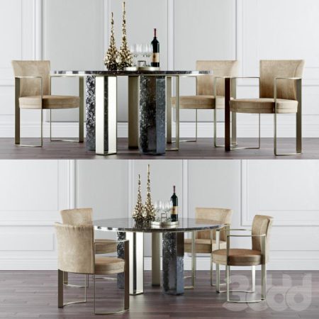 آبجکت میز نهارخوری Fendi Casa Dinning Set (Table+Chair)