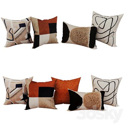 مدل سه بعدی کوسن Decorative Set Pillow 48