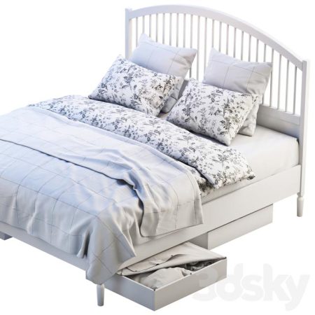 مدل سه بعدی تخت خواب Ikea tyssedal bed