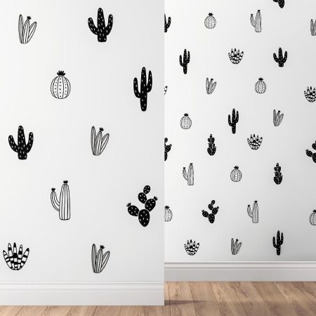 مدل سه بعدی کاغذ دیواری Kenna Sato Designs Collection Cactus Wall Decals