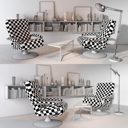 آبجکت صندلی Lafer_Thor Reclining Chair set