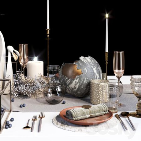 آبجکت میز نهارخوری Luxury table setting wreath