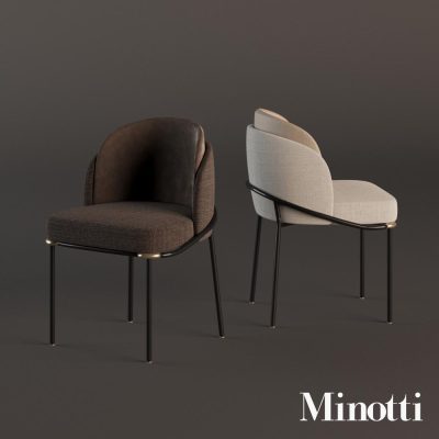 آبجکت میز و صندلی MINOTTI Chair + Table