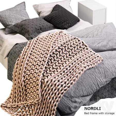 مدل سه بعدی تخت خواب NORDLI Ikea