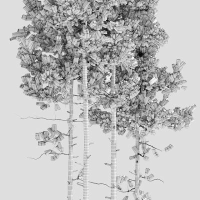 آبجکت درخت Pine trees