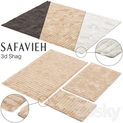 مدل سه بعدی فرش SAFAVIEH 3D SHAG SET