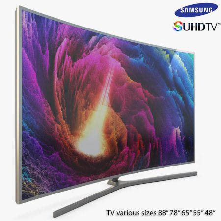 مدل سه بعدی تلویزیون Samsung SUHD 4K Curved Smart TV JS9502