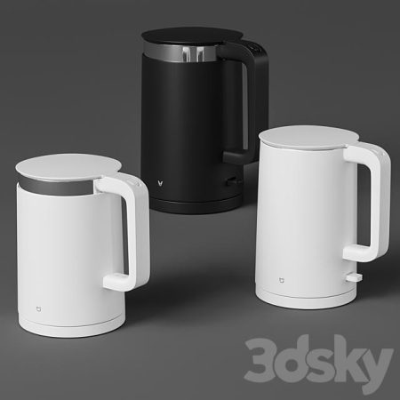 مدل سه بعدی چای ساز Xiaomi Electric Kettle Set