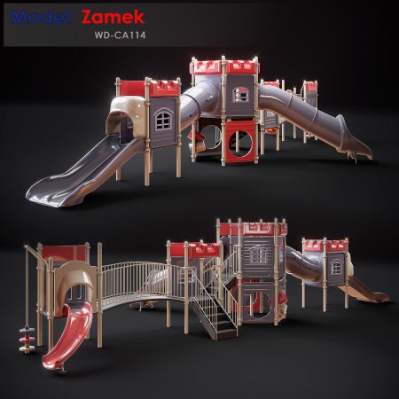 مدل سه بعدی زمین بازی کودک Zamek