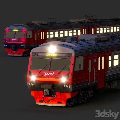 مدل سه بعدی قطار 0ED4M 2012 16 Russian Railways
