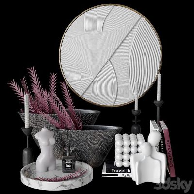 مدل سه بعدی دکوراتیو Decorative Set with Bas Relief