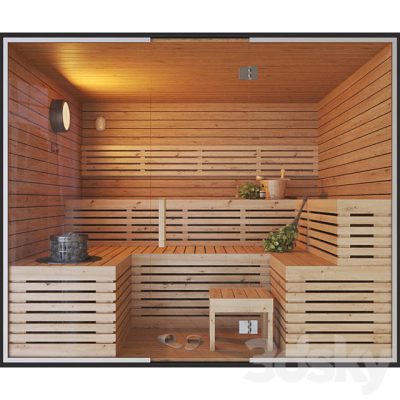مدل سه بعدی سونا خشک Finnish Sauna 2