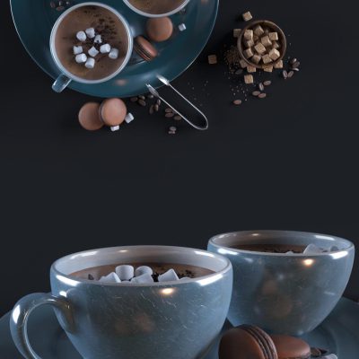 مدل سه بعدی دکوراتیو آشپزخانه Hot chocolate