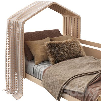 مدل سه بعدی تخت خواب House Bed Nestv
