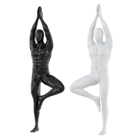 آبجکت مانکن Male Abstract Mannequin Stands in Yoga Pose 109