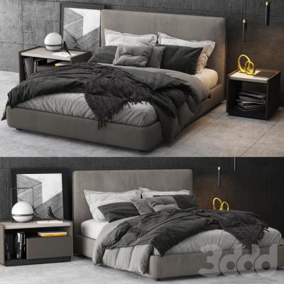 مدل سه بعدی تخت خواب Molteni & C Ribbon Bed