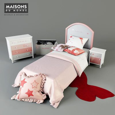 مدل سه بعدی تخت خواب کودک Children room STELLA Maisons Du Monde