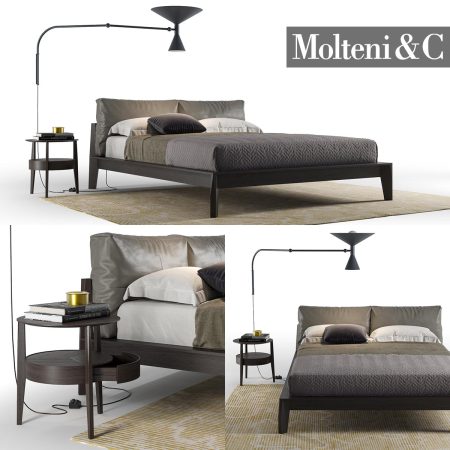 مدل سه بعدی تخت خواب Molteni_Wish-Bed