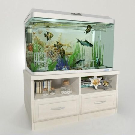 مدل سه بعدی آکواریوم Aquarium with pedestal