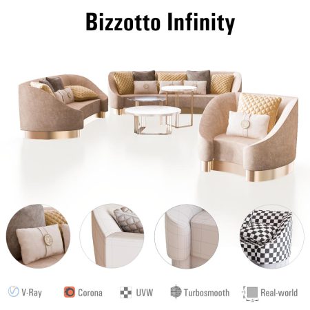 آبجکت مبلمان BIZZOTTO Infinity furniture set