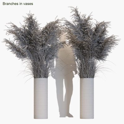 آبجکت گلدان خشک Branches in vases 8