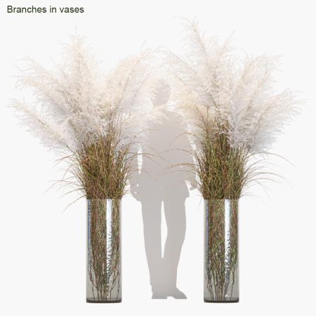 آبجکت گلدان خشک Branches in vases 8