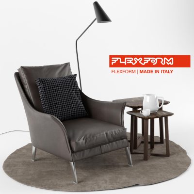 آبجکت صندلی Flexform Boss Armchair