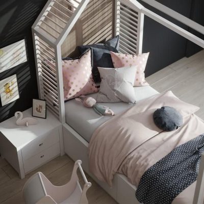 مدل سه بعدی تخت خواب کودک Kids Bedroom set 5