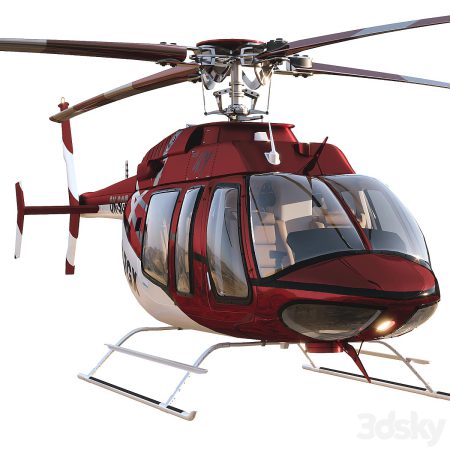 دانلود آبجکت هلی کوپتر Bell 407 Helicopter