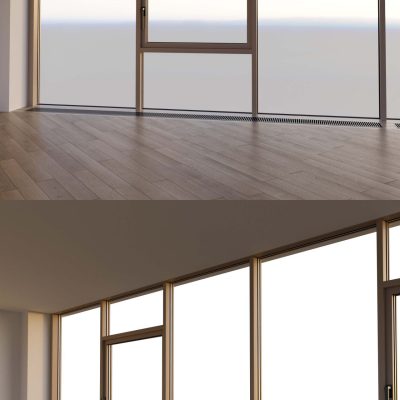 مدل سه بعدی پنجره Panoramic Windows Stained Glass Window Four