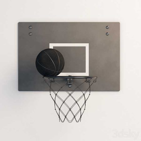 مدل سه بعدی تور و توپ بسکتبال SPANST Basketball Hoop and Ball