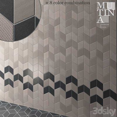 مدل سه بعدی کاشی Tile TEX by Mutina Set 04
