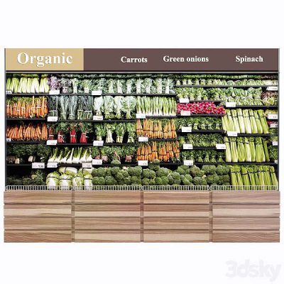 مدل سه بعدی فروشگاه میوه Vegetables Fridge Set