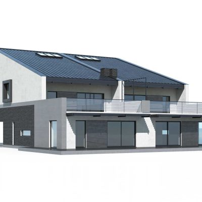 مدل سه بعدی نما خارجی ساختمان ABS House V267