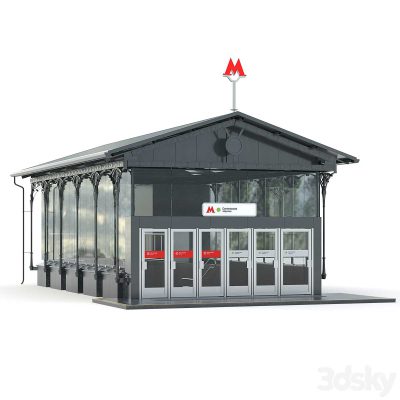 مدل سه بعدی نما خارجی ساختمان Subway pavilion