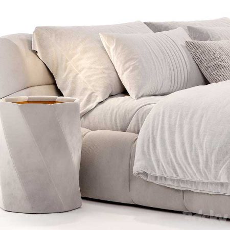 مدل سه بعدی تخت خواب TUFTY BED by B & B Italia