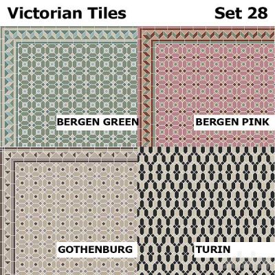 مدل سه بعدی کاشی Topcer Victorian Tiles Set 28