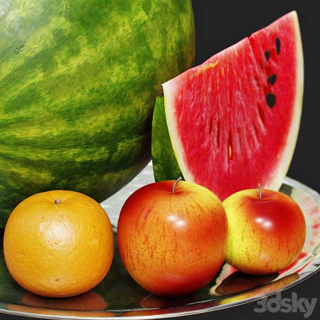 آبجکت میوه Watermelon With Fruits