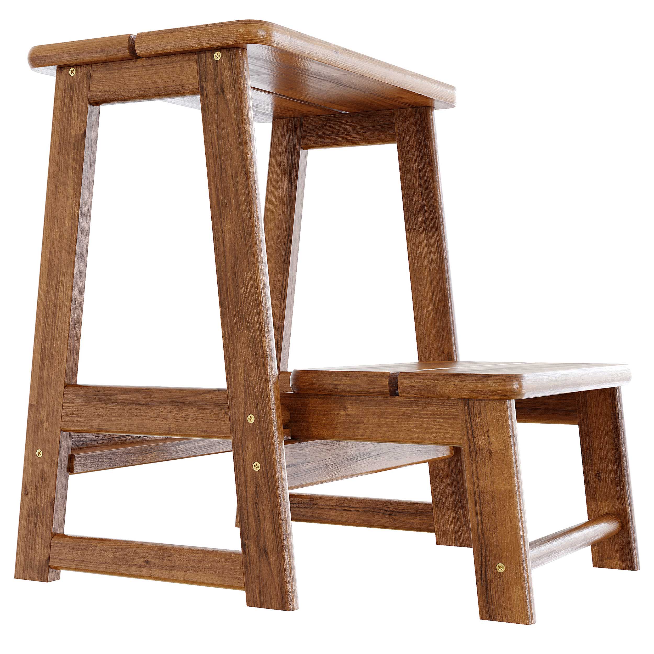 دانلود آبجکت چهارپایه Zara Home The Folding Ladder بانک مدل آبجکت و