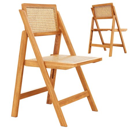 آبجکت صندلی Zara Home – The rattan and wood folding chair preview_1