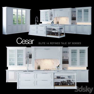 مدل سه بعدی آشپزخانه Kitchen Cesar Elite