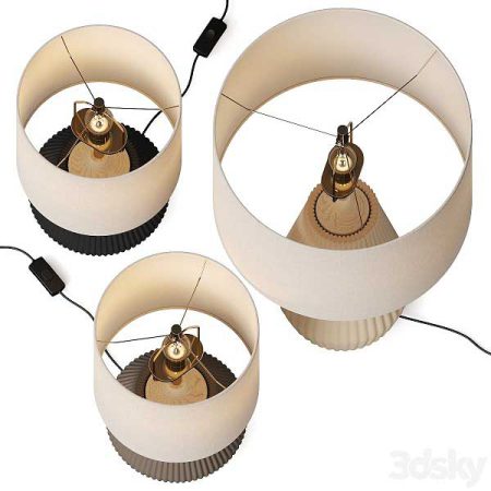 آبجکت چراغ رومیزی West Elm Roar Rabbit Ripple Ceramic Table Lamp