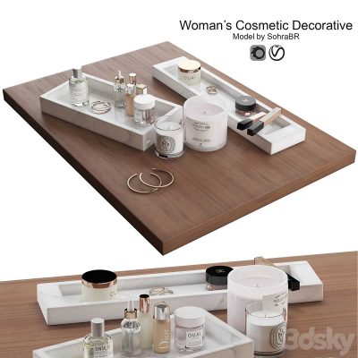 آبجکت لوازم آرایشی Woman’s cosmetic haircare decorative set