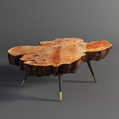 آبجکت میز Wood Slab Coffee Table