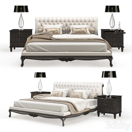 مدل سه بعدی تخت خواب کلاسیک Angelo Cappellini SANSONE bed